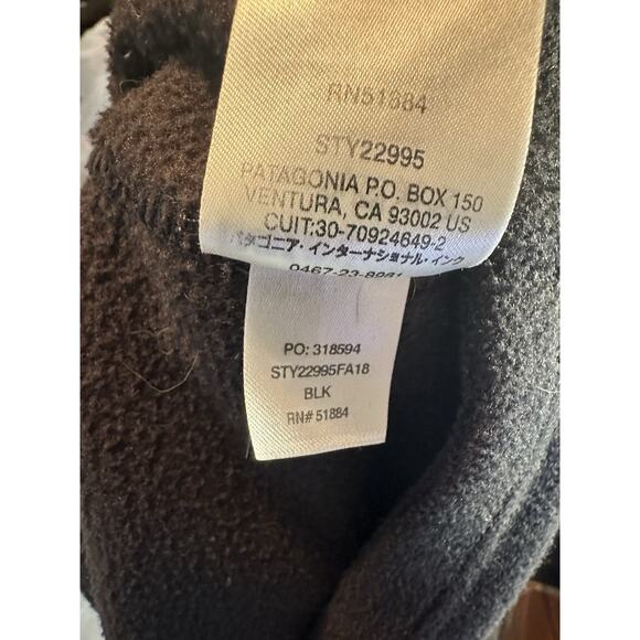 Patagonia Synchilla Fleece Full Zip Womens Black Jacket Logo Hiking Outdoors L - Picture 10 of 11